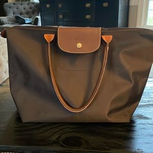 Longchamp le pliage  brown tote bag